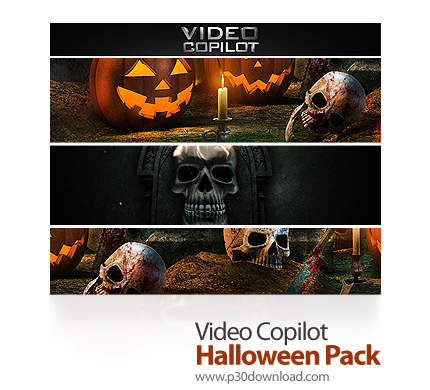 دانلود Video Copilot Halloween Pack - پکیج مدل‌های آماده سه بعدی با موضوع هالووین