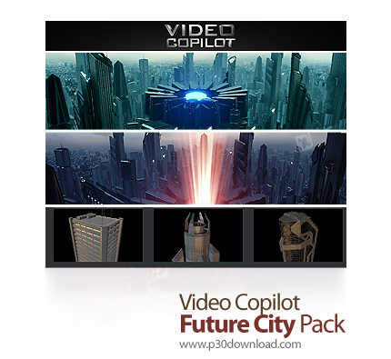 دانلود Video Copilot Future City Pack - پکیج مدل‌های آماده سه بعدی با موضوع فضاهای شهری در آینده