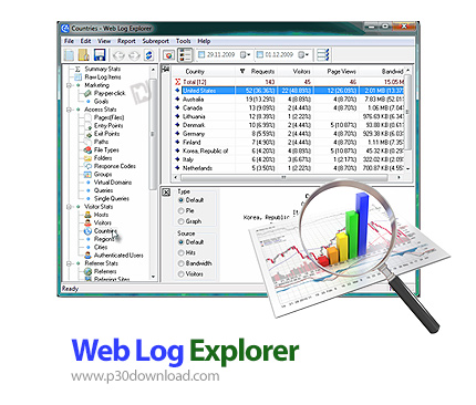 دانلود Web Log Explorer 8.2 Build 1240 - نرم افزار تجزیه و تحلیل وب سایت با استفاده از لاگ فایل ها