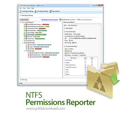 دانلود NTFS Permissions Reporter v3.8.447 x64 Professional / Enterprise Edition - نرم افزار نمایش سط