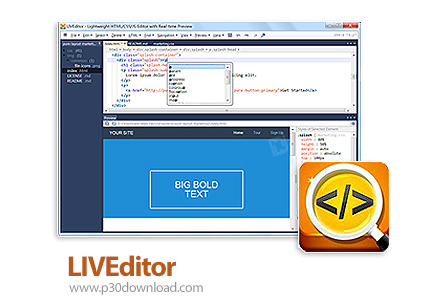 دانلود LIVEditor v1.2.7 Build 993 Commercial Edition - نرم افزار ویرایش کدهای سی اس اس، اچ تی ام ال 