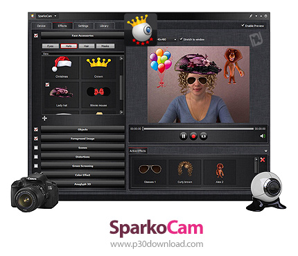 دانلود SparkoCam v2.7.4 - نرم افزار مدیریت وب کم و افکت گذاری بر روی چت های ویدئویی