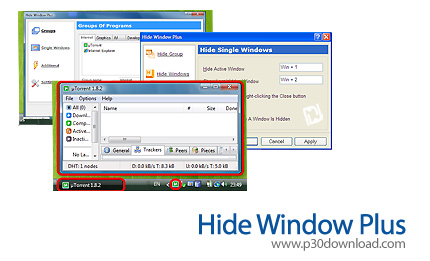 hide window plus download