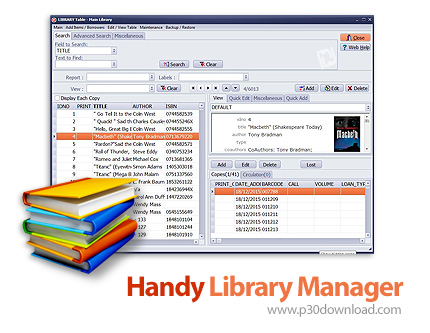 دانلود Handy Library Manager v2.9 - نرم افزار مدیریت کتابخانه