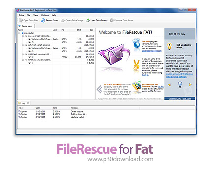 دانلود FileRescue for Fat v4.16 Build 228 - نرم افزار بازیابی اطلاعات از هارد دیسک های مطابق با فایل