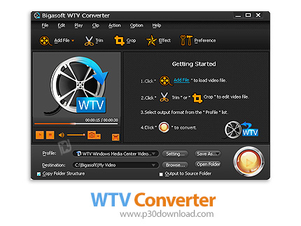 دانلود Bigasoft WTV Converter v5.7.0.8427 - نرم افزار مبدل فایل های ویدئویی WTV
