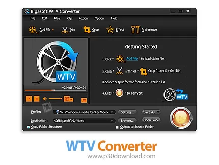دانلود Bigasoft WTV Converter v5.8.0.8857 - نرم افزار مبدل فایل های ویدئویی WTV
