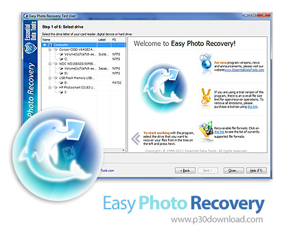 دانلود Easy Photo Recovery v6.16 Build 1045 - نرم افزار بازیابی تصاویر و فیلم های حذف شده از رسانه ه