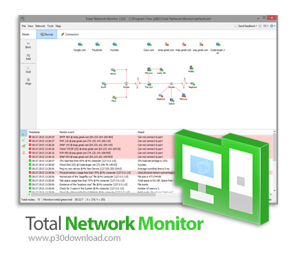 دانلود Total Network Monitor v2.3.0 Build 7600 - نرم افزار مانیتورینگ شبکه و سرور