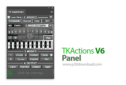 دانلود TKActions V6 Panel for Adobe Photoshop - افزونه ساخت ماسک های ویژه در فتوشاپ
