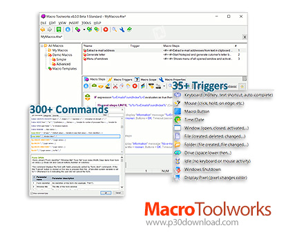دانلود Pitrinec Macro Toolworks Professional v9.4.6 - نرم افزار انجام خودکار وظایف در ویندوز با تعری