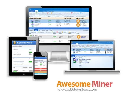 دانلود Awesome Miner v10.1.2 - نرم افزار کنترل و مدیریت ماینینگ بیت کوین، لایت کوین و اتریوم