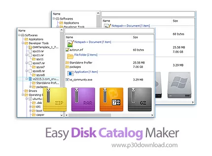 دانلود Easy Disk Catalog Maker v1.7 - نرم افزار مدیریت و سازماندهی آسان دیسک های مختلف