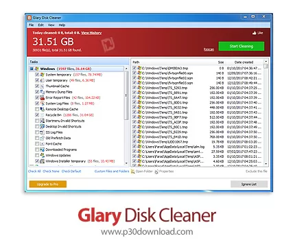 دانلود Glary Disk Cleaner v6.0.1.38 - نرم افزار پاک‌سازی فایل های بیهوده و موقت سیستم