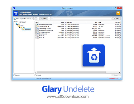 دانلود Glary Undelete v5.0.1.19 - نرم افزار بازگردانی فایل های پاک شده