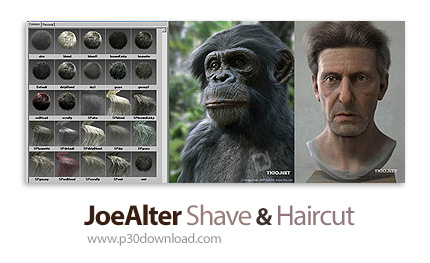 دانلود JoeAlter Shave and a Haircut v9.6v11 for Maya 2016-2018 - پلاگین ایجاد طرح های مو، چمن و پوست