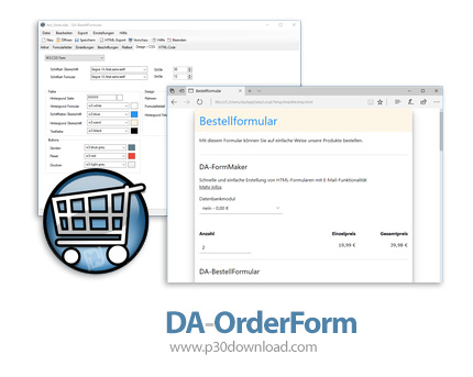 دانلود DA-OrderForm v4.15 - نرم افزار طراحی فرم های سفارش فروش برای وبسایت