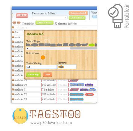 دانلود Tagstoo v1.9.2 x86/x64 Portable - نرم افزار دسته بندی فایل ها و پوشه های سیستم با برچسب گذاری