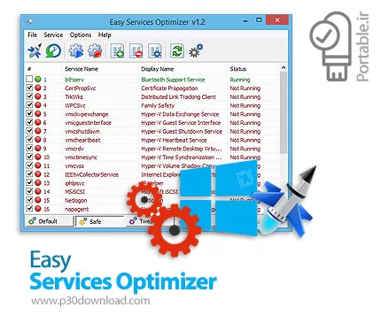 دانلود Easy Service Optimizer v1.2 Portable - نرم افزار مدیریت و بهینه سازی سرویس های ویندوز پرتابل 