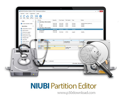 دانلود NIUBI Partition Editor v8.0.0 Technician / Unlimited / WinPE / Professional / Server / Enterp