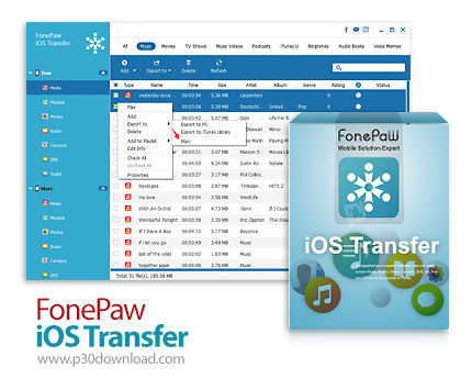 دانلود FonePaw iOS Transfer v5.3.0 - نرم افزار مدیریت دستگاه های آی او اس در کامپیوتر بدون نیاز به آ