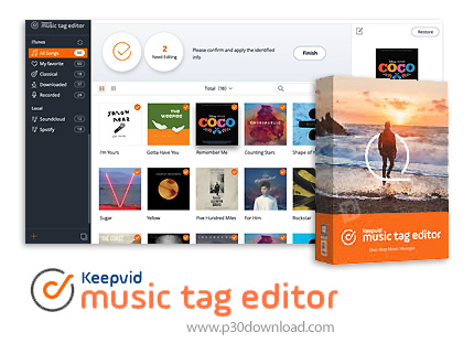 دانلود KeepVid music tag editor v2.0.0.17 - نرم افزار اضافه کردن و ویرایش تگ های ID3 و کاور به فایل 