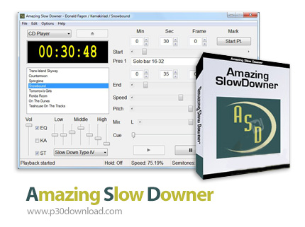 دانلود Amazing Slow Downer v3.7.0 - نرم افزار کم کردن سرعت پخش یک آهنگ