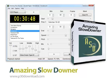 دانلود Amazing Slow Downer v3.7.3 - نرم افزار کم کردن سرعت پخش یک آهنگ