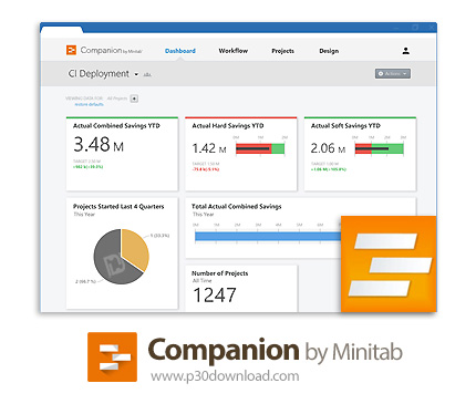 دانلود Companion by Minitab v5.4.0.0 - نرم افزار مدیریت و کنترل کیفیت آماری پروژه ها