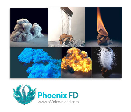 دانلود Phoenix FD v5.0 + v4.41 + v3.x for Maya & V-Ray  - پلاگین شبیه سازی آتش، دود و مایعات در مایا
