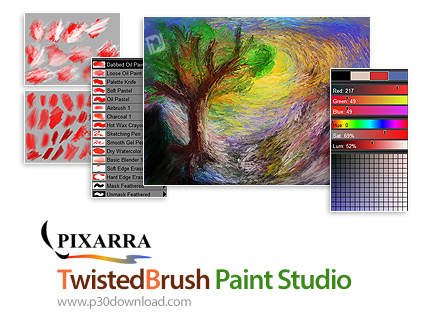 دانلود Pixarra TwistedBrush Paint Studio v4.14 - نرم افزار نقاشی با براش های متنوع