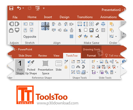 دانلود ToolsToo v9.0.1.0 - افزونه پاورپوینت برای اشکال و اسلاید ها
