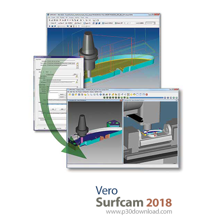 دانلود Vero Surfcam 2018 R2 x64 - نرم افزار پیشرفته شبیه سازی و ترسیم مسیر ابزار دستگاه‌های CNC