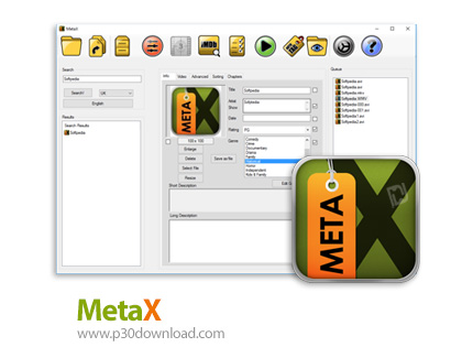 دانلود MetaX v2.86 - نرم افزار اضافه کردن و اصلاح تگ فایل های ویدئویی