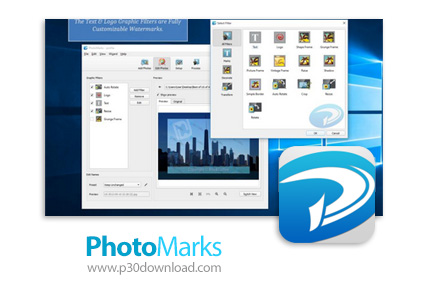 دانلود PhotoMarks v4.0 - نرم افزار اضافه کردن واترمارک های متنی و تصویری به مجموعه ای از تصاویر به ص