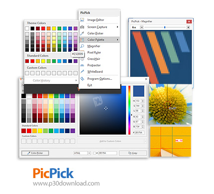 دانلود PicPick Professional v6.2.0 - نرم افزار عکسبرداری از دسکتاپ، ویرایش تصویر و انتخاب رنگ