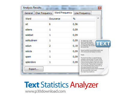 دانلود VovSoft Text Statistics Analyzer v2.6 - نرم افزار شمارش تعداد کاراکتر ها، کلمات و خطوط در یک 