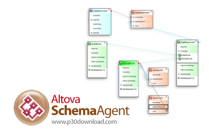 دانلود Altova SchemaAgent 2018 v20.2.1 R2 SP1 x64 - نرم افزار مدیریت و آنالیز روابط بین فایل های ایک