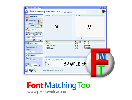 دانلود Font Matching Tool v3.0.7 - نرم افزار پیدا کردن یا شبیه سازی فونت متن استفاده شده در یک تصویر