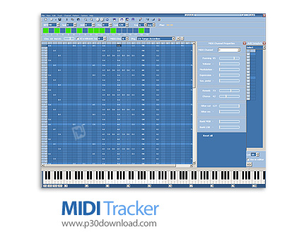 دانلود Midi Tracker v1.7.5 - نرم افزار ساخت و ویرایش فایل های موسیقی MIDI 