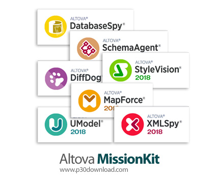 دانلود Altova MissionKit Enterprise v2018 R2 SP1 - مجموعه نرم افزار های کار با ایکس ام ال، اس کیو ال