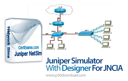 دانلود CertExams Juniper Simulator With Designer For JNCIA v3.8.0 - نرم افزار شبیه سازی شبکه های ژون