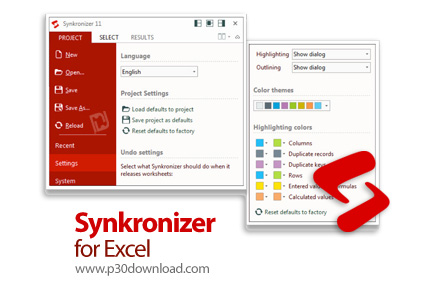 دانلود Synkronizer for Excel v11.2 Build 810 Developer Edition - افزونه مقایسه فایل های اکسل با یکدی