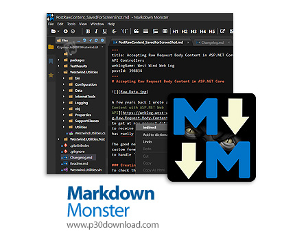 دانلود West Wind Markdown Monster v2.7.5.1 - نرم افزار ویرایشگر متن مارک داون
