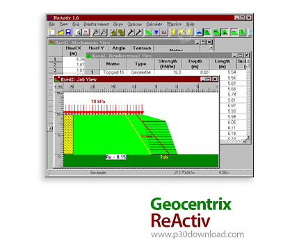 دانلود Geocentrix ReActiv v1.7 - نرم افزار طراحی شیب‌های خاکی پایدارشده مطابق HA68/94