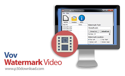 دانلود VovSoft Vov Watermark Video v1.5 - نرم افزار اضافه کردن واترمارک های متنی به فیلم
