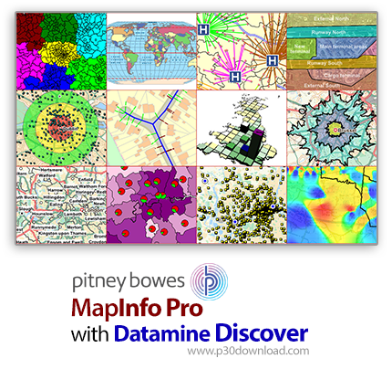 دانلود Pitney Bowes MapInfo Pro v17.0.5/v17.0.2 + Datamine Discover 2017 v19.1.21264 - نرم افزار نقش