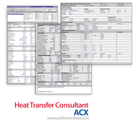 دانلود Heat Transfer Consultant ACX v3.5 - نرم‌افزار طراحی و آنالیز مبدل‌های حرارتی هوا خنک API