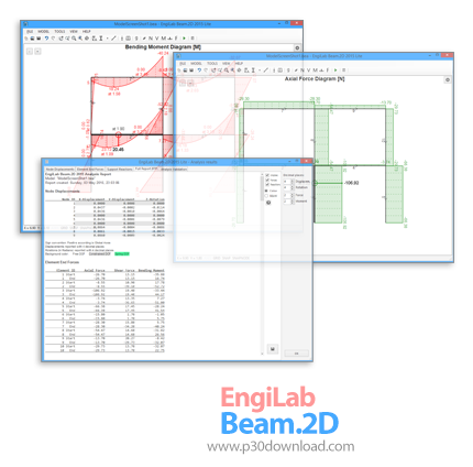 دانلود EngiLab Beam.2D 2018 Pro Edition v2.5.6704 - نرم افزار آنالیز سازه و فریم‌های دو بعدی