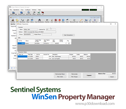 دانلود Sentinel Systems WinSen Property Manager v3.42.0022 - نرم‌افزار مدیریت دارایی‌ها